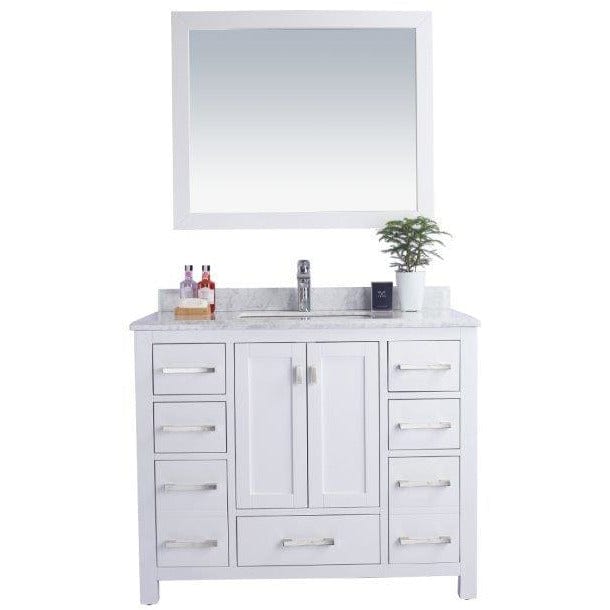 LAVIVA 313ANG-42W-WC Wilson 42 - White Cabinet + White Carrara Countertop