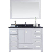 Load image into Gallery viewer, LAVIVA 313ANG-48W-BW Wilson 48 - White Cabinet + Black Wood Countertop