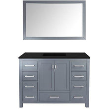 Load image into Gallery viewer, LAVIVA 313ANG-48G-MB Wilson 48 - Grey Cabinet + Matte Black VIVA Stone Solid Surface Countertop