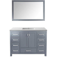 Load image into Gallery viewer, LAVIVA 313ANG-48G-MW Wilson 48 - Grey Cabinet + Matte White VIVA Stone Solid Surface Countertop