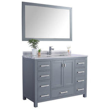 Load image into Gallery viewer, LAVIVA 313ANG-48G-WS Wilson 48 - Grey Cabinet + White Stripe Countertop