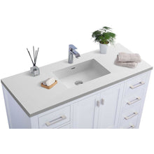 Load image into Gallery viewer, LAVIVA 313ANG-48W-MW Wilson 48 - White Cabinet + Matte White VIVA Stone Solid Surface Countertop