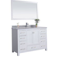 Load image into Gallery viewer, LAVIVA 313ANG-48W-WS Wilson 48 - White Cabinet + White Stripe Countertop