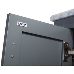 LAVIVA 313ANG-60G-BW Wilson 60 - Grey Cabinet + Black Wood Countertop
