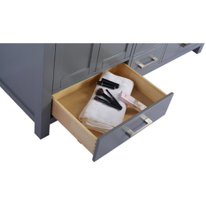LAVIVA 313ANG-60G-WC Wilson 60 - Grey Cabinet + White Carrara Countertop