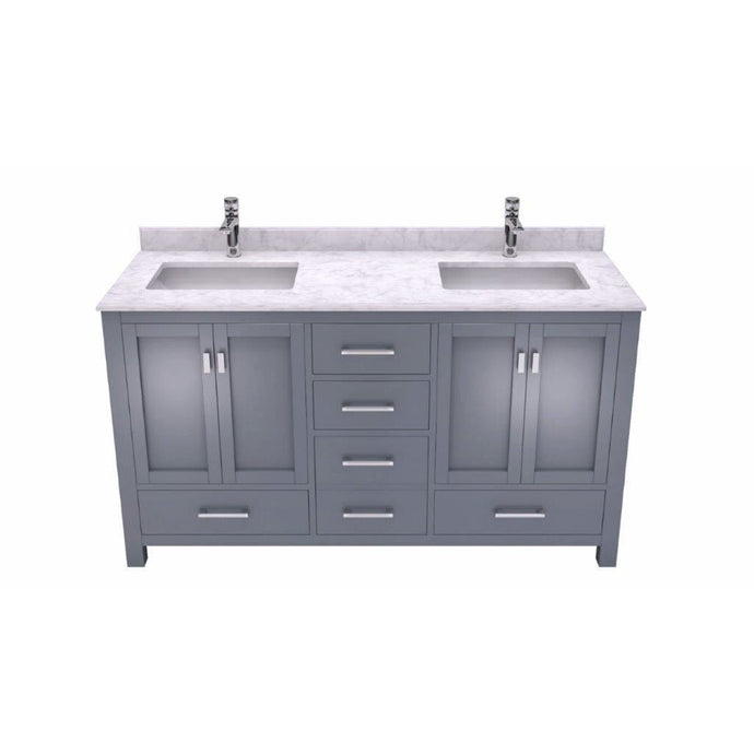 LAVIVA 313ANG-60G-WC Wilson 60 - Grey Cabinet + White Carrara Countertop
