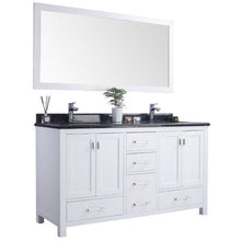 Load image into Gallery viewer, LAVIVA 313ANG-60W-BW Wilson 60 - White Cabinet + Black Wood Countertop