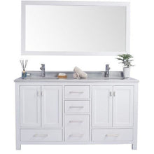 Load image into Gallery viewer, LAVIVA 313ANG-60W-WS Wilson 60 - White Cabinet + White Stripe Countertop
