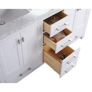 LAVIVA 313ANG-60W-WS Wilson 60 - White Cabinet + White Stripe Countertop