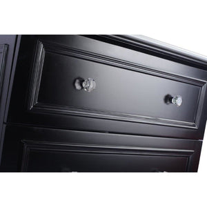 LAVIVA 313DVN-30E-MB Luna - 30 - Espresso Cabinet + Matte Black VIVA Stone Solid Surface Countertop