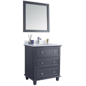 LAVIVA 313DVN-30G-PW Luna - 30 - Maple Grey Cabinet + Pure White Counter