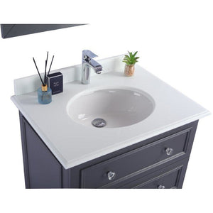 LAVIVA 313DVN-30G-PW Luna - 30 - Maple Grey Cabinet + Pure White Counter