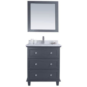 LAVIVA 313DVN-30G-WC Luna - 30 - Maple Grey Cabinet + White Carrara Counter
