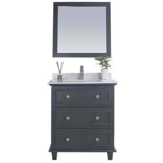LAVIVA 313DVN-30G-WQ Luna - 30 - Maple Grey Cabinet + White Quartz  Counter