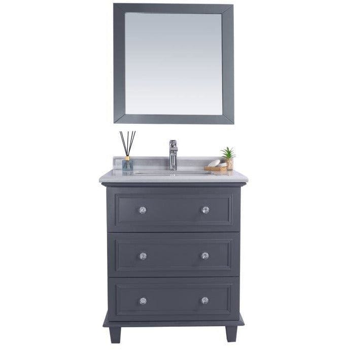 LAVIVA 313DVN-30G-WS Luna - 30 - Maple Grey Cabinet + White Stripes Counter