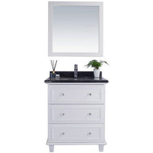 Load image into Gallery viewer, LAVIVA 313DVN-30W-BW Luna - 30 - White Cabinet + Black Wood  Counter