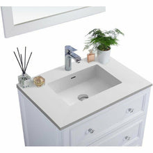 Load image into Gallery viewer, LAVIVA 313DVN-30W-MW Luna - 30 - White Cabinet + Matte White VIVA Stone Solid Surface Countertop