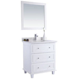 LAVIVA 313DVN-30W-WQ Luna - 30 - White Cabinet + White Quartz  Counter