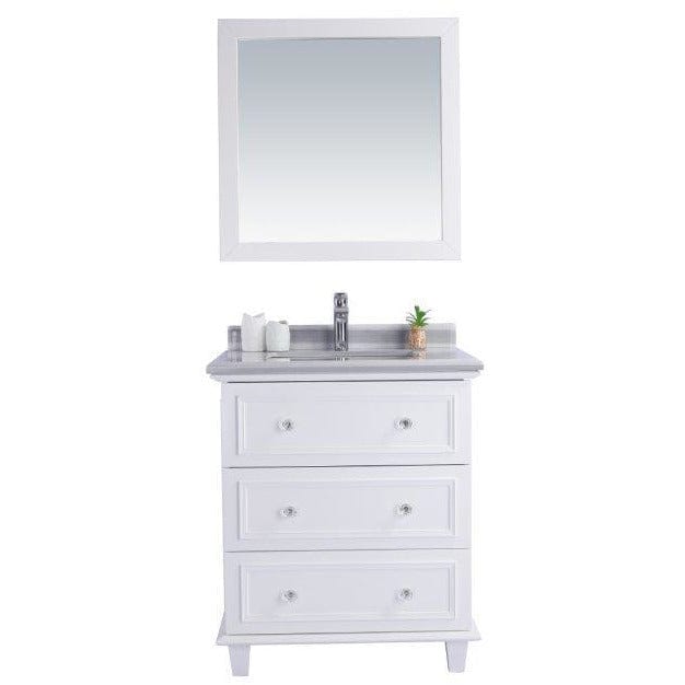 LAVIVA 313DVN-30W-WS Luna - 30 - White Cabinet + White Stripes Counter
