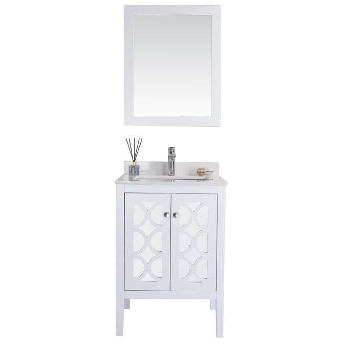 LAVIVA 313MKSH-24W-WQ Mediterraneo - 24 - White Cabinet + White Quartz Counter