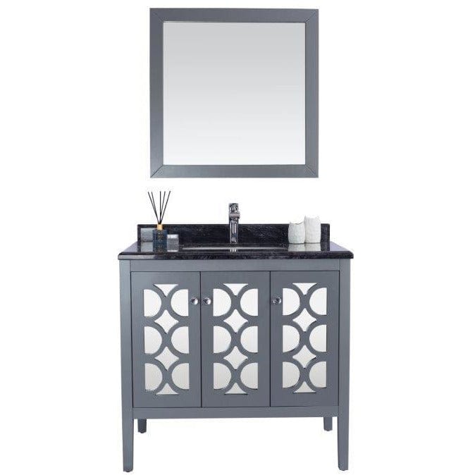 LAVIVA 313MKSH-36G-BW Mediterraneo - 36 - Grey Cabinet + Black Wood Counter