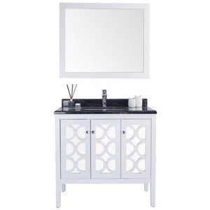 LAVIVA 313MKSH-36W-BW Mediterraneo - 36 - White Cabinet + Black Wood Counter