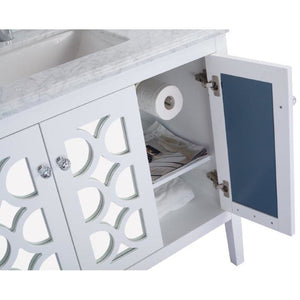 LAVIVA 313MKSH-36W-MW Mediterraneo - 36 - White Cabinet + Matte White VIVA Stone Solid Surface Countertop