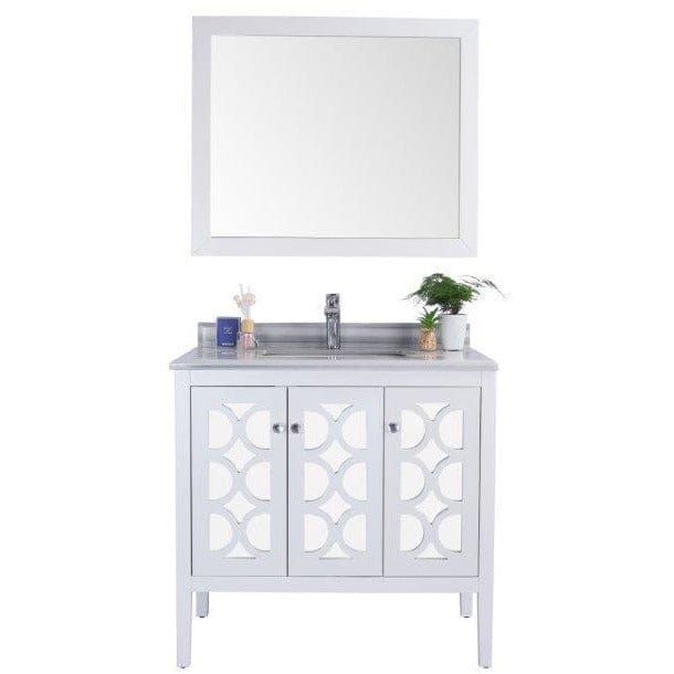 LAVIVA 313MKSH-36W-WS Mediterraneo - 36 - White Cabinet + White Stripes Counter