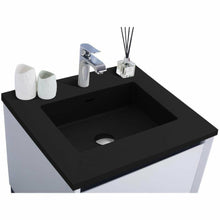 Load image into Gallery viewer, LAVIVA 313SMR-24W-MB Alto 24 - White Cabinet + Matte Black VIVA Stone Solid Surface Countertop
