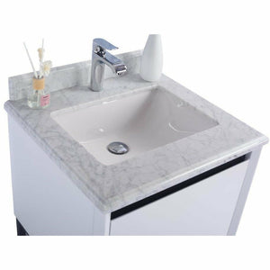 LAVIVA 313SMR-24W-WC Alto 24 - White Cabinet + White Carrara Countertop