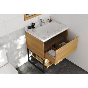 LAVIVA 313SMR-30CO-WC Alto 30 - California White Oak Cabinet + White Carrara Countertop