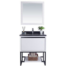 Load image into Gallery viewer, LAVIVA 313SMR-30W-BW Alto 30 - White Cabinet + Black Wood Countertop
