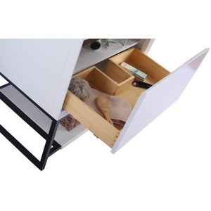 LAVIVA 313SMR-30W-BW Alto 30 - White Cabinet + Black Wood Countertop