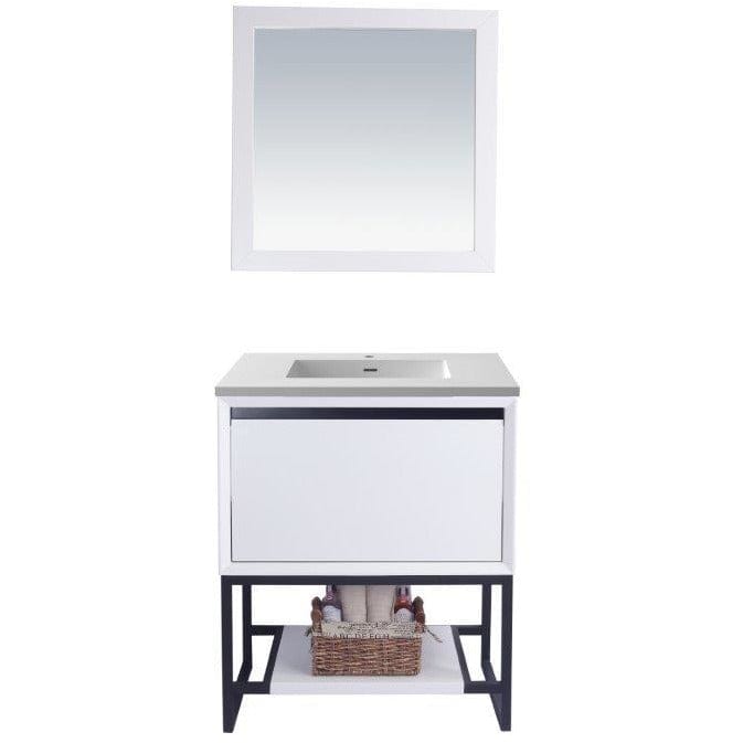 LAVIVA 313SMR-30W-MW Alto 30 - White Cabinet + Matte White VIVA Stone Solid Surface Countertop