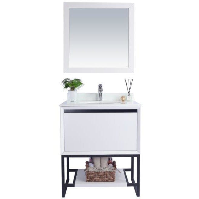 LAVIVA 313SMR-30W-PW Alto 30 - White Cabinet + Pure White Countertop