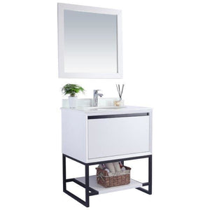 LAVIVA 313SMR-30W-PW Alto 30 - White Cabinet + Pure White Countertop