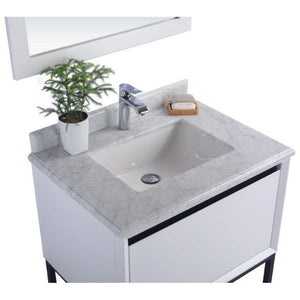 LAVIVA 313SMR-30W-WC Alto 30 - White Cabinet + White Carrara Countertop