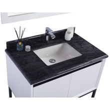 Load image into Gallery viewer, LAVIVA 313SMR-36W-BW Alto 36 - White Cabinet + Black Wood Countertop