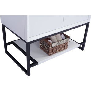LAVIVA 313SMR-36W-BW Alto 36 - White Cabinet + Black Wood Countertop