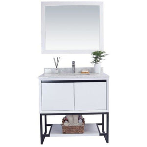 LAVIVA 313SMR-36W-WC Alto 36 - White Cabinet + White Carrara Countertop