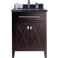 Load image into Gallery viewer, LAVIVA 313YG319-24B-BW Wimbledon - 24 - Brown Cabinet + Black Wood Counter