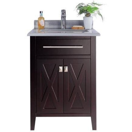 LAVIVA 313YG319-24B-WS Wimbledon - 24 - Brown Cabinet + White Stripes Counter