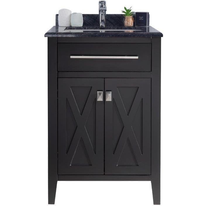 LAVIVA 313YG319-24E-BW Wimbledon - 24 - Espresso Cabinet + Black Wood Counter