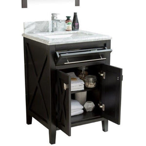 LAVIVA 313YG319-24E-WQ Wimbledon - 24 - Espresso Cabinet + White Quartz Counter