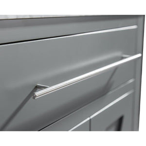 LAVIVA 313YG319-24G-MB Wimbledon - 24 - Grey Cabinet + Matte Black VIVA Stone Solid Surface Countertop