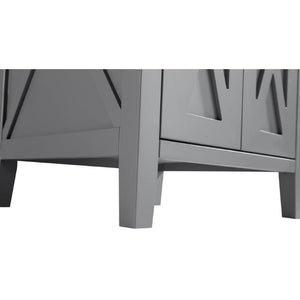 LAVIVA 313YG319-24G-MB Wimbledon - 24 - Grey Cabinet + Matte Black VIVA Stone Solid Surface Countertop