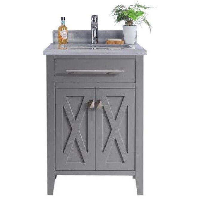 LAVIVA 313YG319-24G-WS Wimbledon - 24 - Grey Cabinet + White Stripes Counter