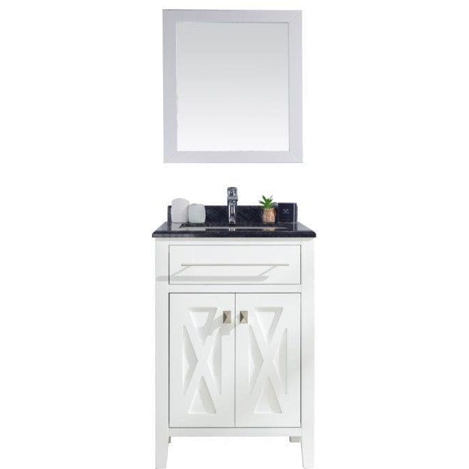 LAVIVA 313YG319-24W-BW Wimbledon - 24 - White Cabinet + Black Wood Counter