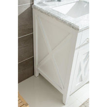 Load image into Gallery viewer, LAVIVA 313YG319-24W-MW Wimbledon - 24 - White Cabinet + Matte White VIVA Stone Solid Surface Countertop