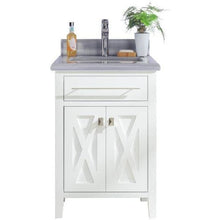 Load image into Gallery viewer, LAVIVA 313YG319-24W-WS Wimbledon - 24 - White Cabinet + White Stripes Counter